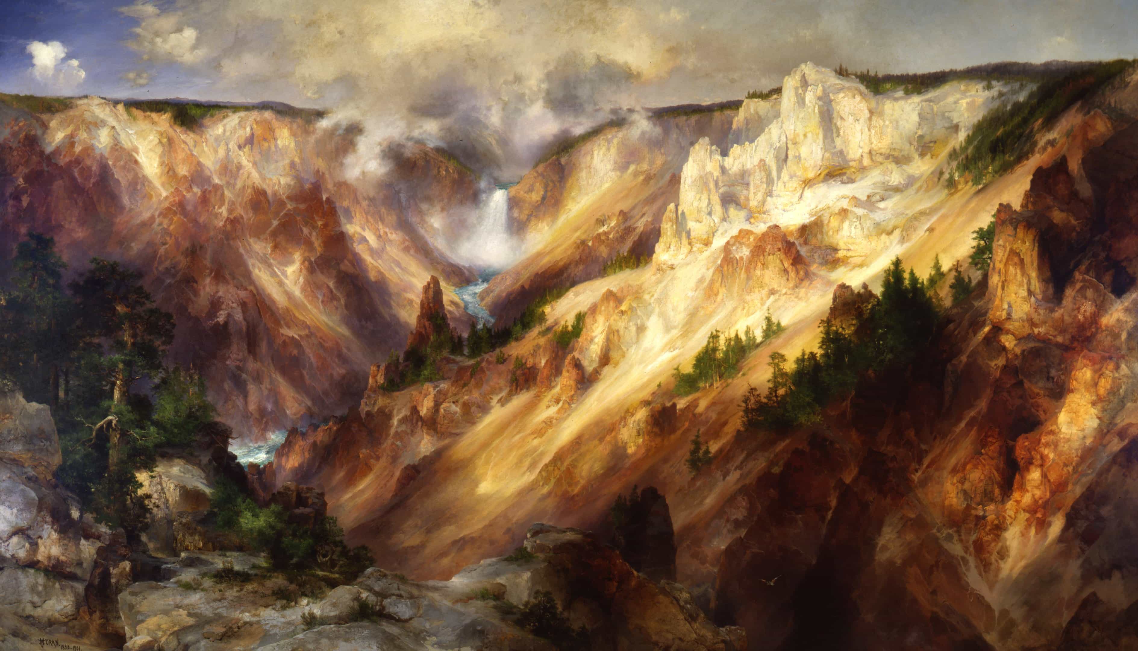 《イエローストーンの大渓谷》 トーマス・モラン　1893-91年頃